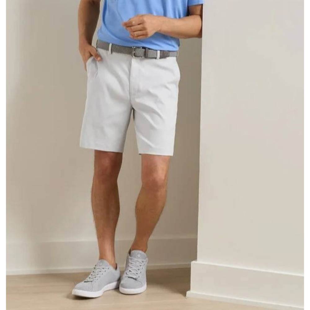 Peter Millar Performance chino Y2K golf Shorts British Grey Sz 34 A006413